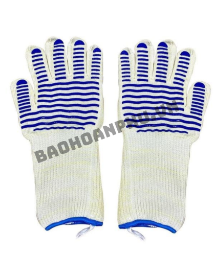 Găng Tay Chịu Nhiệt Lò Nướng Chất Liệu Aramid + Silicone Chống Trượt, Cách Nhiệt 500°C